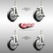Service Caster 5 Inch 316SS Black Polyurethane Swivel 3/8 Inch Threaded Stem Caster Set Brake SS316TS20S514-PPUB-BLK-TLB-381615-4 - alternate 4